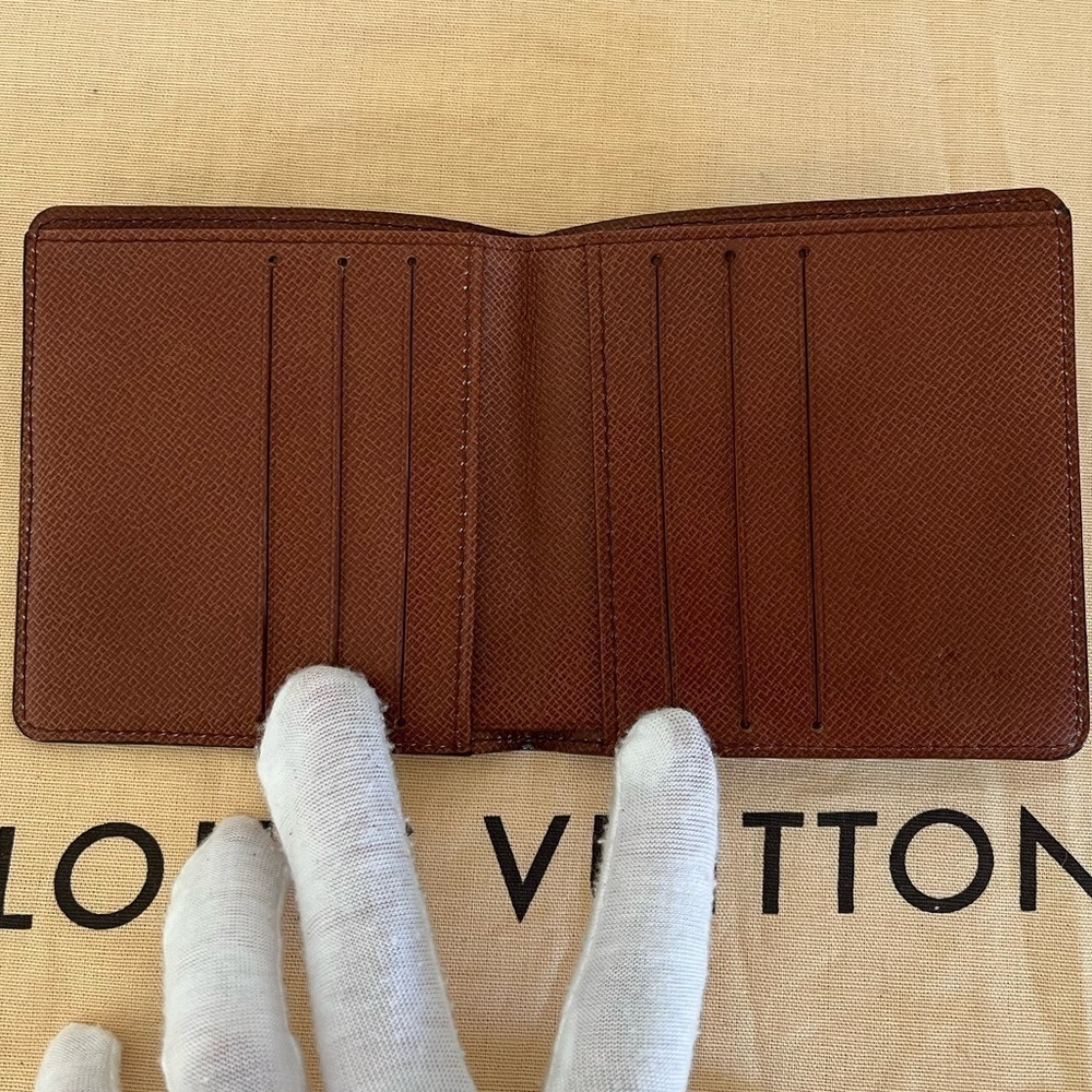 Rare Louis Vuitton Bifold Credit Card Wallet Monogram Vintage France 1987 - Picture 9 of 17